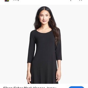 Karen Kane Black Ballet Neck Dress small petite